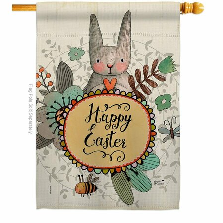 PATIO TRASERO Very Happy Easter Springtime Double-Sided Garden Decorative House Flag, Multi Color PA3905120